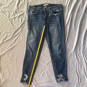 Women's Blue Distressed Jeans